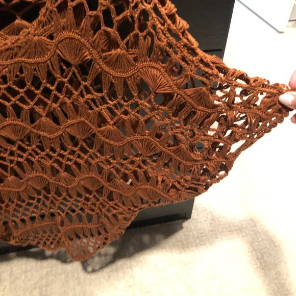 Collective Concepts open knit top in Burnt Orange Size L - Picture 4 of 7